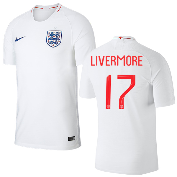England #17 Livermore Home Thai Version Soccer Country Jersey